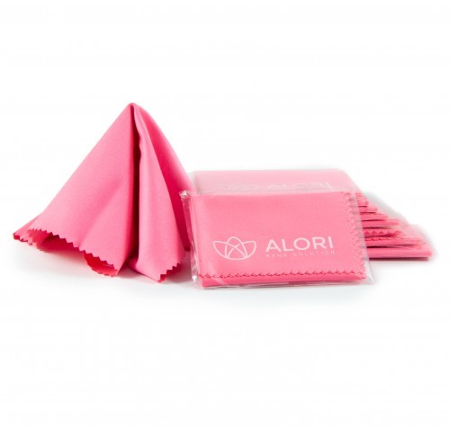 Set mit 10 Mikrofasertüchern 14 x 14 cm, rosa