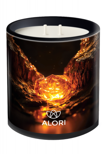 Sojakerze – Amber Wood – schwarz 450 ml
