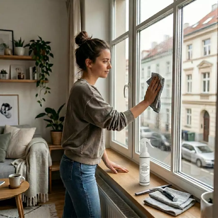 Glas- und Spiegelreiniger mit Antibeschlagwirkung