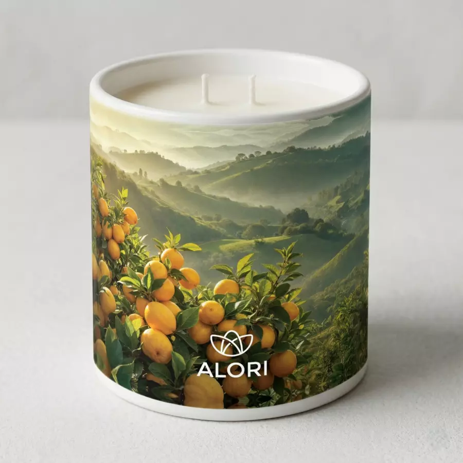 Sojakerze – Zitrus – weiß 450 ml